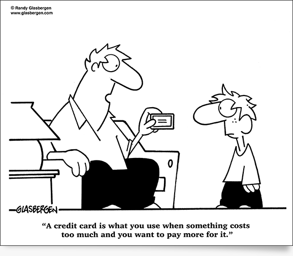 credit card cartoon myfico com