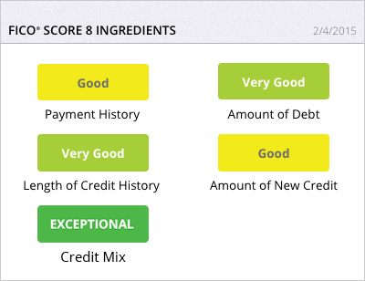 FICO® Score 8 Ingredients β FICO® Advanced